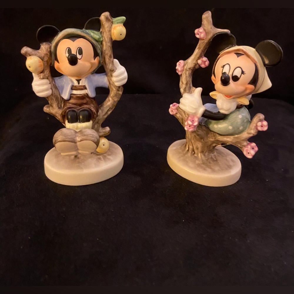 Rare! Mickey & Minnie Apple Tree Hummel by Goebel